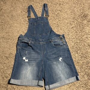 Denim Overalls Shorts